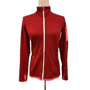 Ortovox Mountain Hiking Outdoor Merino Wool Inside Thermo Fleece Jacket Womens S